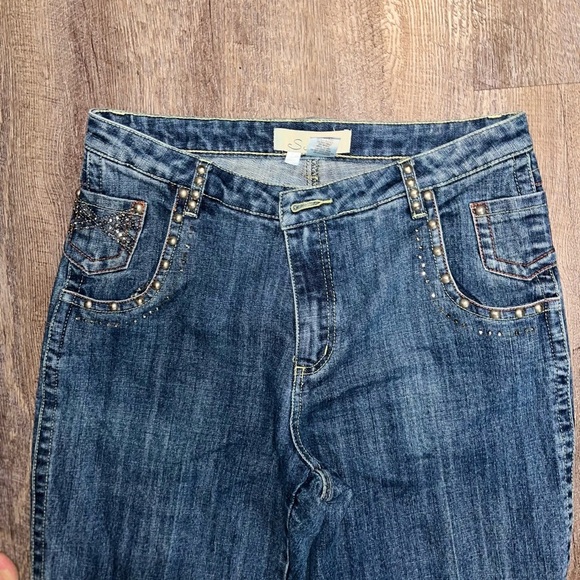 Suzelle Women's Flare & Wide Leg Jeans - Blue - Picture 5 of 7